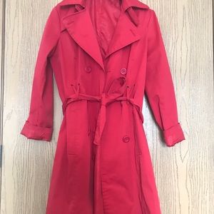 Red raincoat